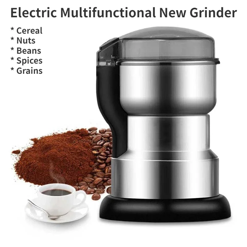 Coffee Bean Grinder Electric - เครื่องบดธัญพืชสำหรับที่บดกาแฟในบ้านเครื่องบดธัญพืชเครื่องเทศถั่วธัญพืชบดกาแฟอเนกประสงค์