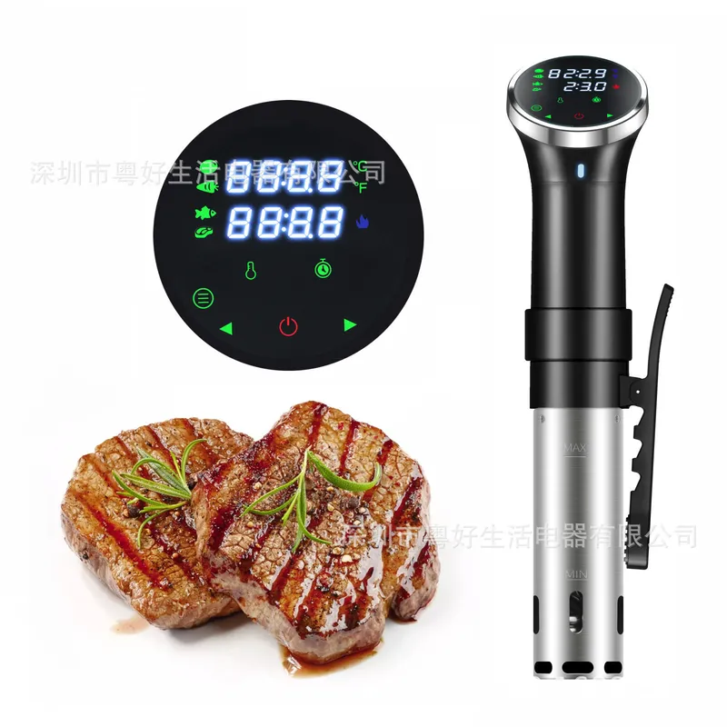 Digital Sous Vide Precision Cooker - เครื่องทำอาหารแบบควบคุมอุณหภูมิอย่างแม่นยำ ระบบหมุนเวียนน้ำแบบจุ่ม สำหรับสเต็ก อาหารทะเล เครื่องทำอาหารช้าอุณหภูมิต่ำ พร้อมหน้าจอดิจิทัล