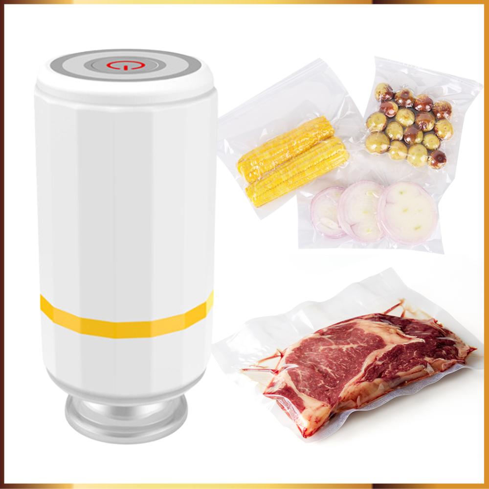 Food Vacuum Sealer Machine - เครื่องซีลสูญญากาศแบบชาร์จไฟได้ เครื่องซีลสูญญากาศแบบพกพาขนาดเล็ก สำหรับซูวีดและการเก็บรักษาอาหาร