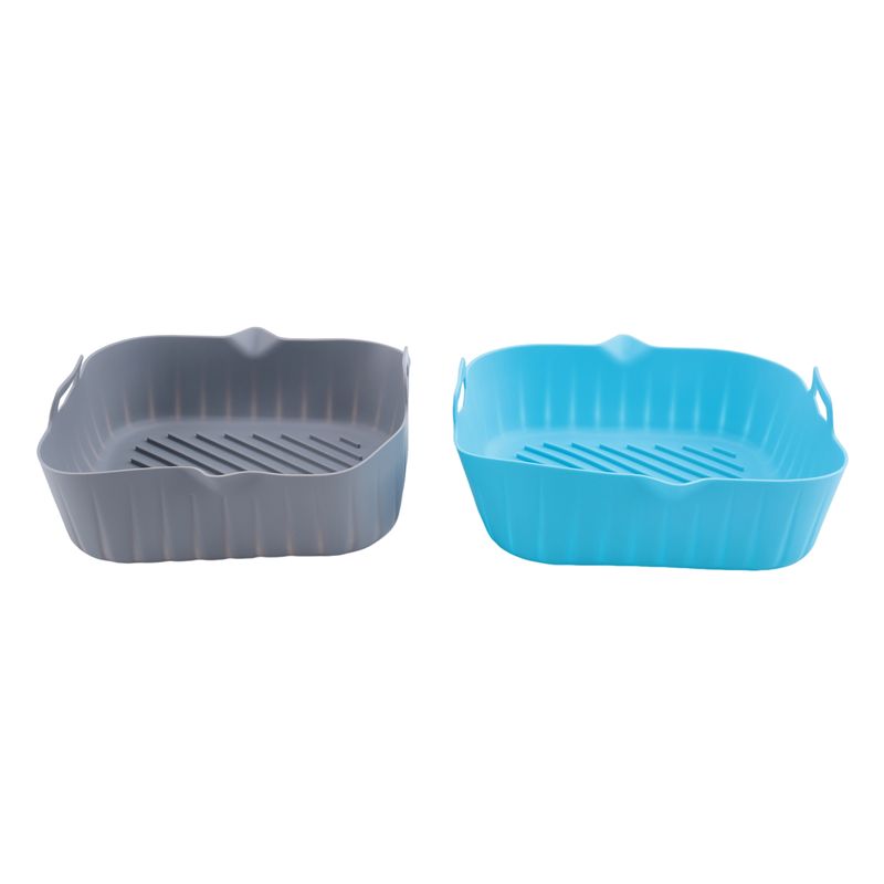 Air Fryer Silicone Pot Liner - สินค้าใหม่มาแรง-มีในสต็อก-2 ชิ้น หม้อซิลิโคนรองหม้อทอดไร้น้ำมันขนาดใหญ่ ตะกร้าหม้อทอดไร้น้ำมันแบบใช้ซ้ำได้ ทนความร้อน ไม่ติดกระทะ