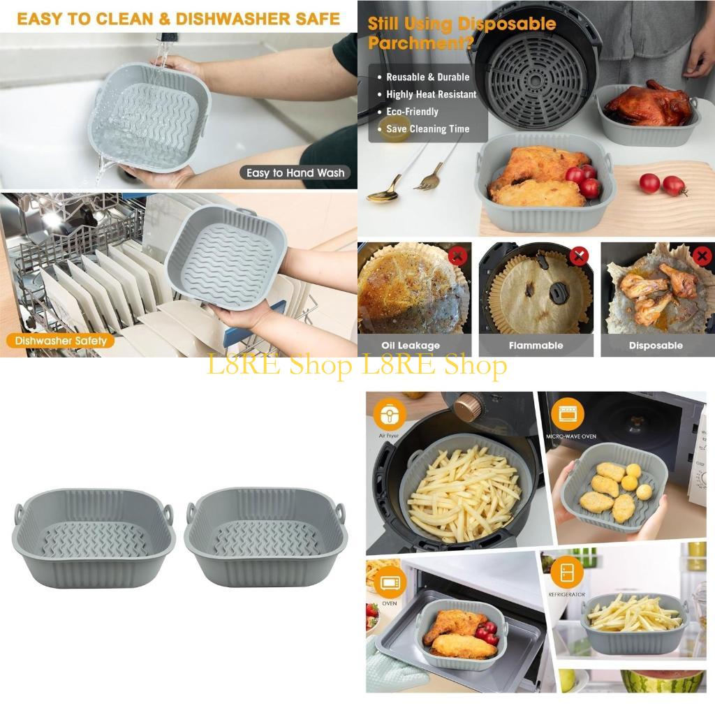 L8RE แพ็คของ 2 ซิลิโคนหม้อตอร์ - Air Fryer Silicone Pot Liner บทวิจารณ์และราคา