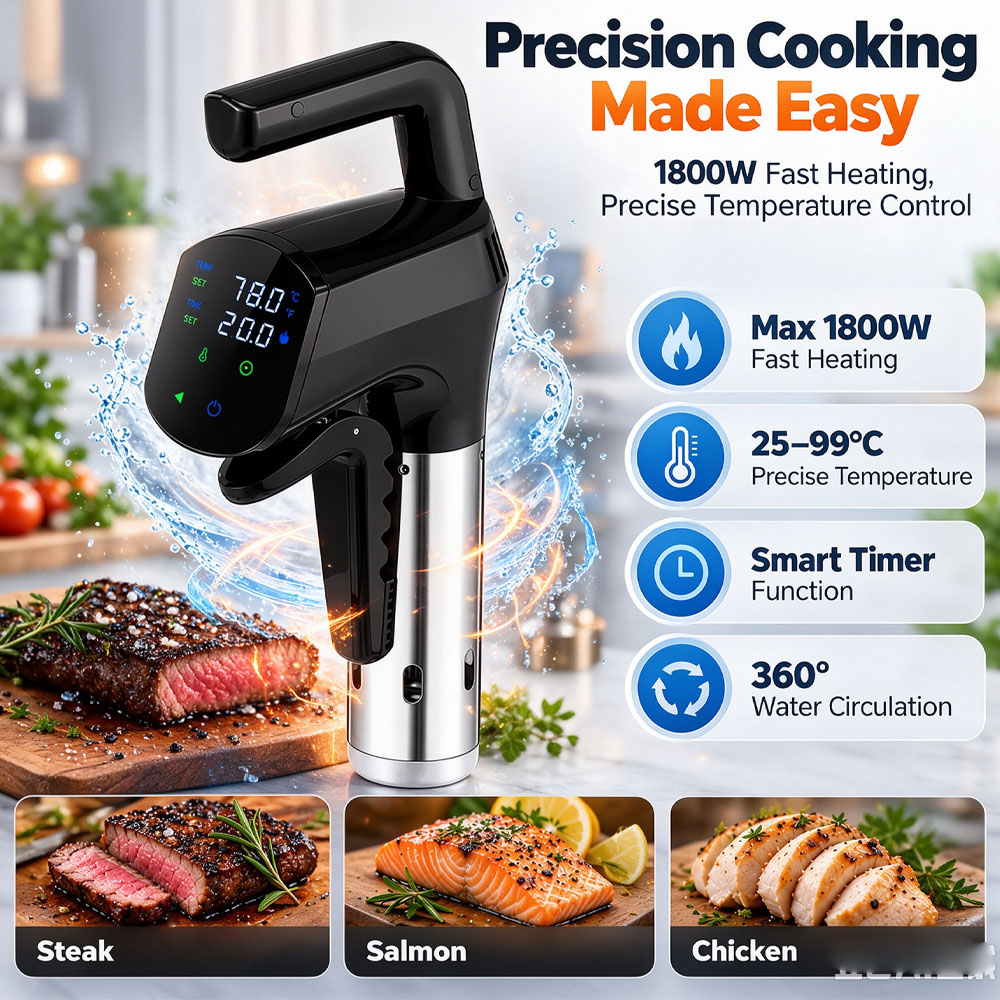 เครื่องทำอาหารแบบซูวีด (Sous V - Digital Sous Vide Precision Cooker บทวิจารณ์และราคา
